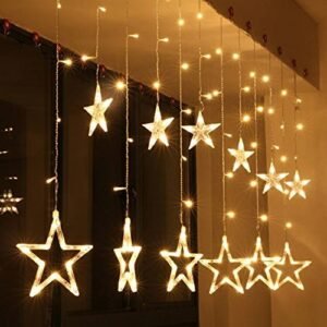 Trending Star Light For Home Decoration 6+6 Star Curtain Light